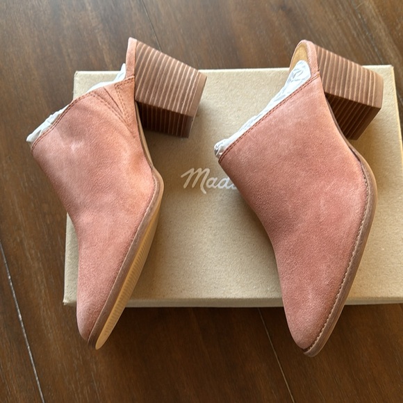 Size 8.5 Madewell The Harper Mule in Suede in old rose pink - Picture 4 of 13